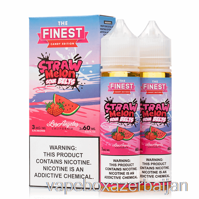 E-Juice Vape Straw Melon Sour Belts - The Finest Candy Edition - 120mL 0mg